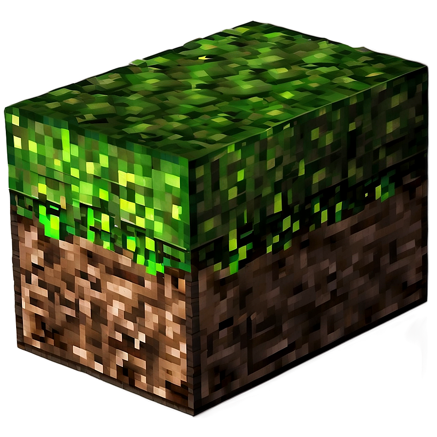 Minecraft Grass Block In Sunlight Png 06252024 PNG image