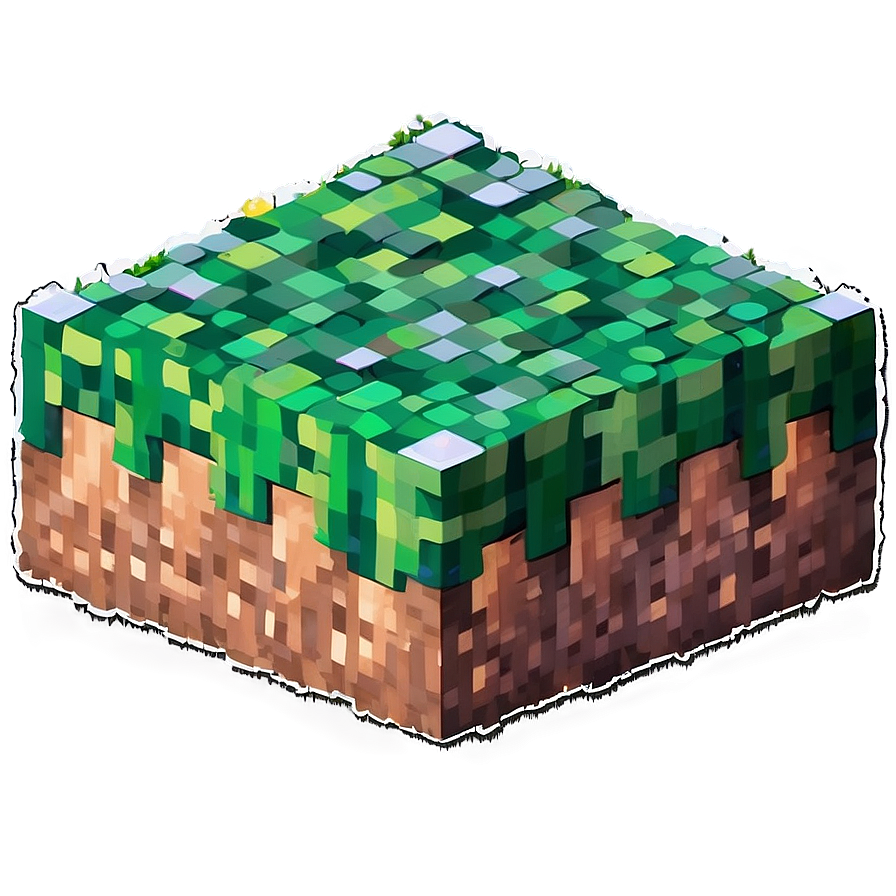 Minecraft Grass Block Isometric Png Kva67 PNG image