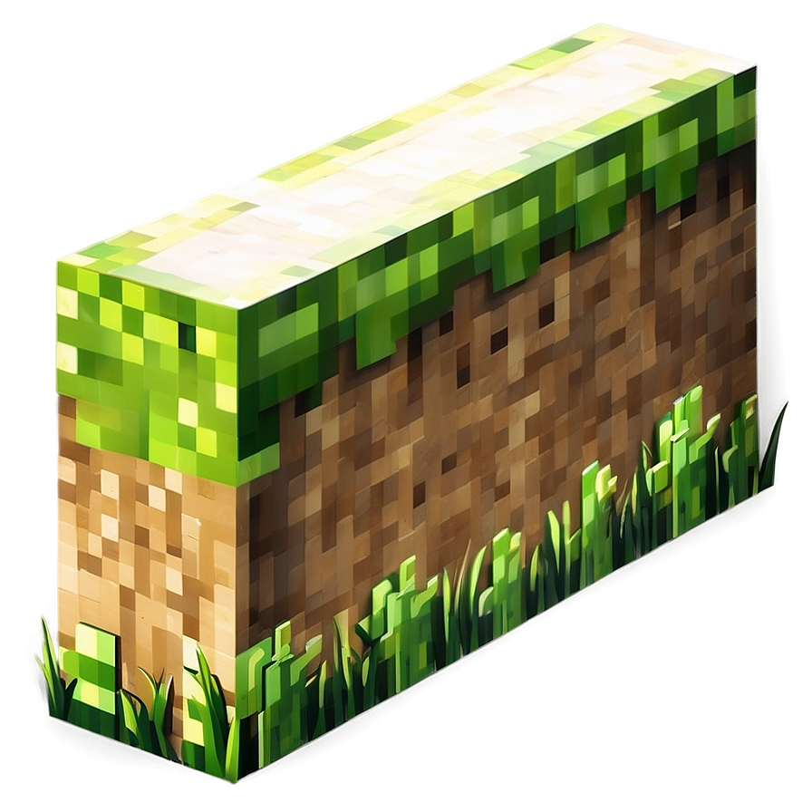 Minecraft Grass Block With Shadow Png Cnq PNG image