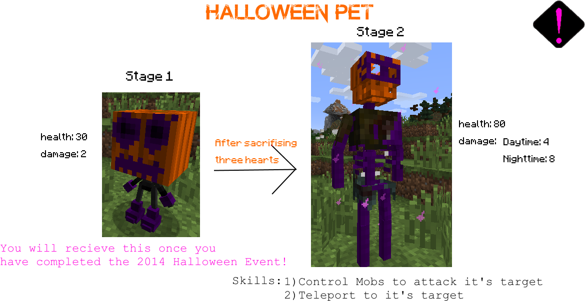 Minecraft Halloween Pet Evolution PNG image