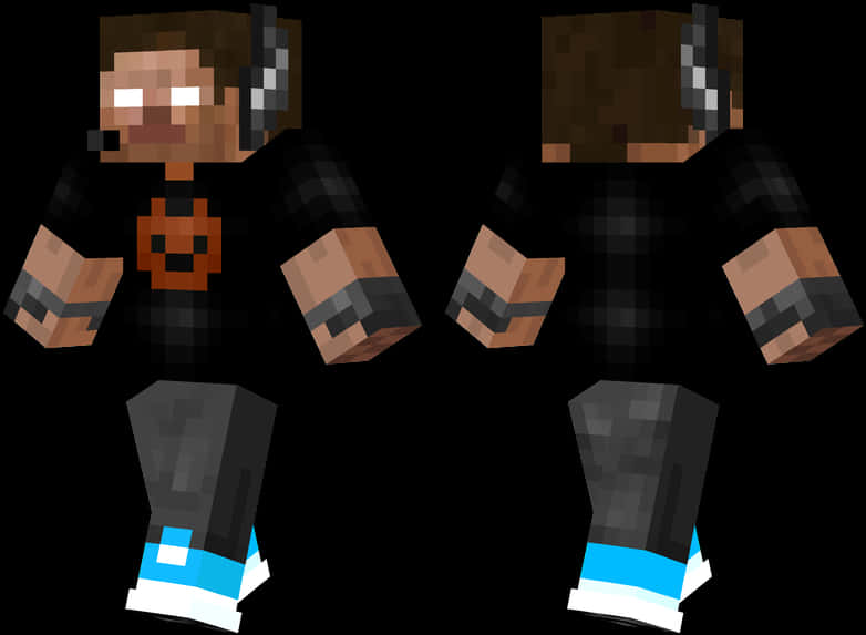 Minecraft Herobrine Character Model PNG image