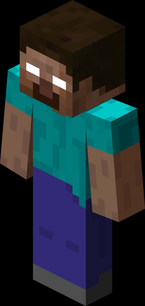 Minecraft Herobrine Character Rendering PNG image