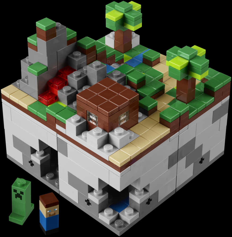 Minecraft Lego Crossover Set PNG image