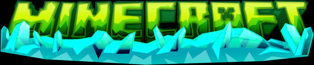 Minecraft Logowith Ice Crystals PNG image