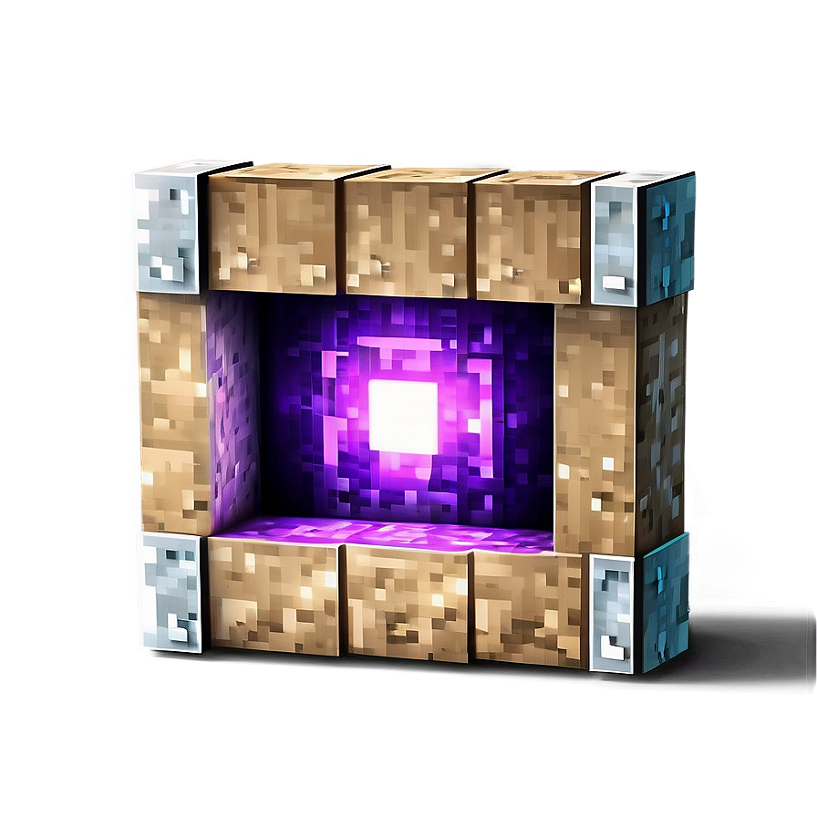 Minecraft Nether Portal Art Png Rfv4 PNG image