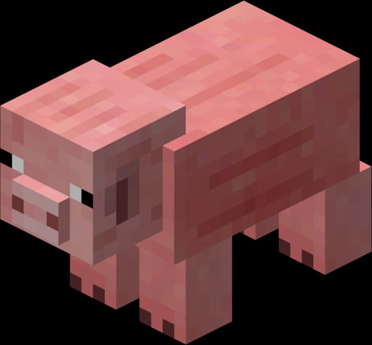 Minecraft Pig Character Graphic PNG image