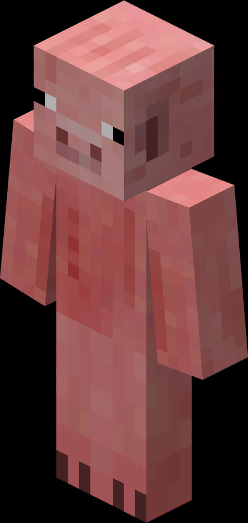 Minecraft Pig Character Render PNG image