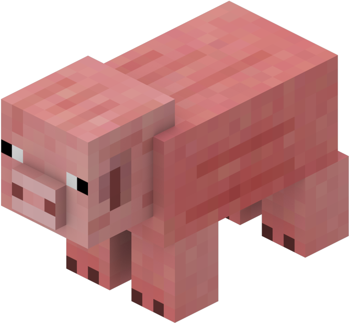 Minecraft Pig Model.png PNG image