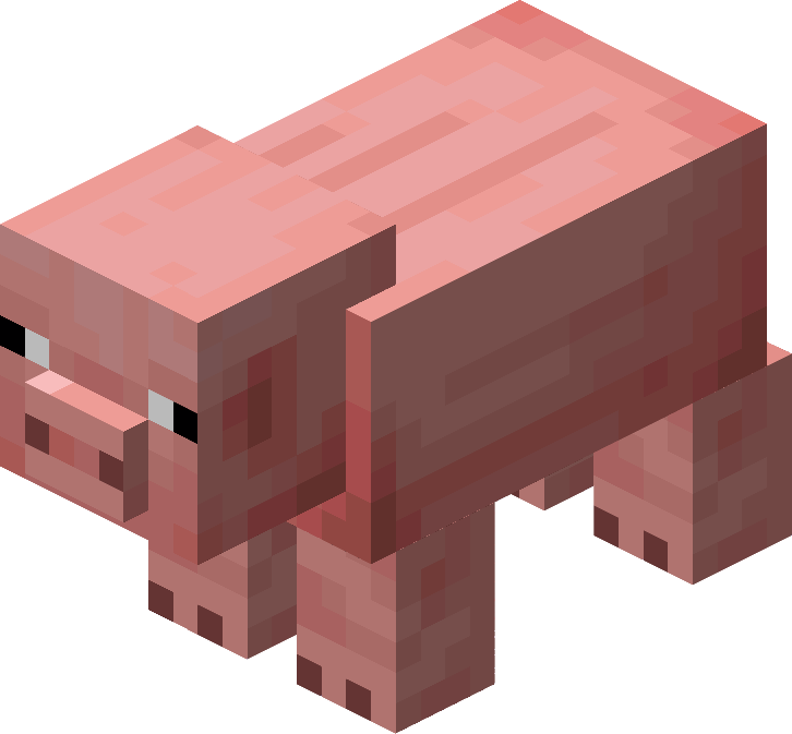 Minecraft Pig Model.png PNG image