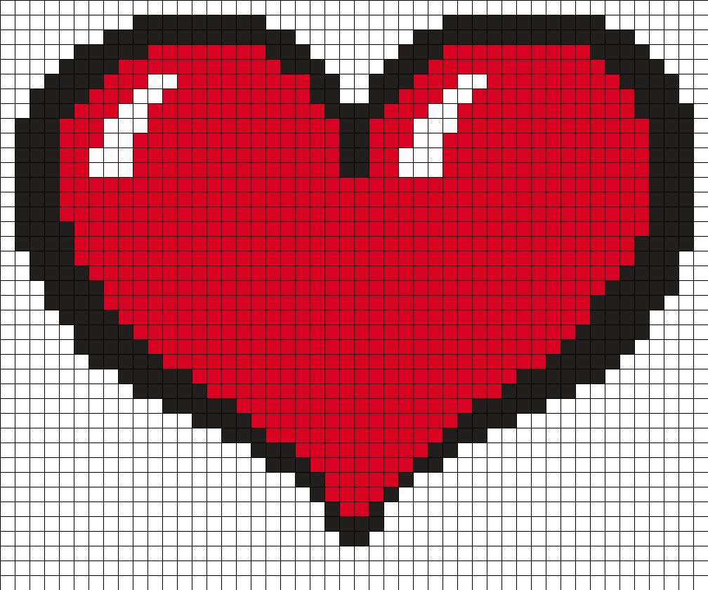 Minecraft Pixel Art Heart.png PNG image