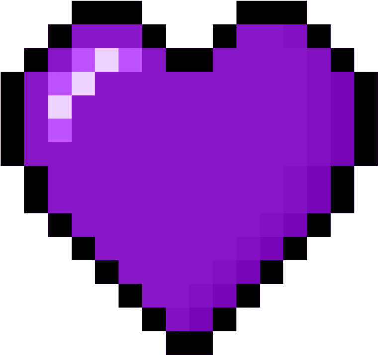 Minecraft_ Purple_ Heart_ Pixel_ Art.png PNG image