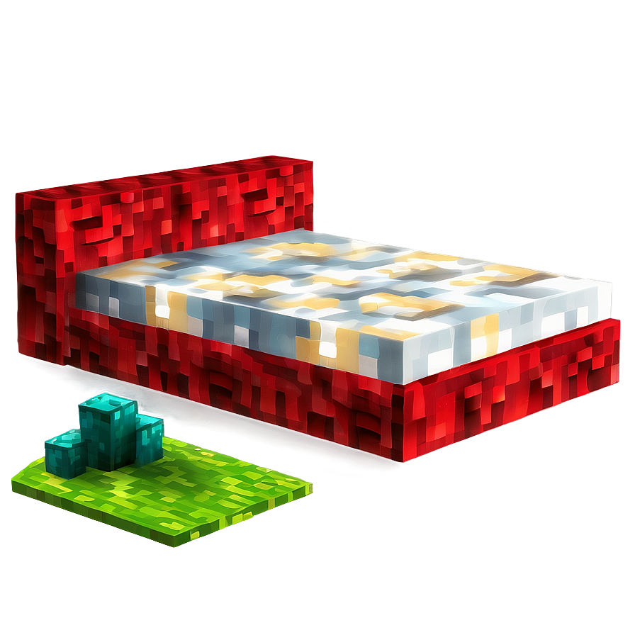 Minecraft Red Bed Png Kes86 PNG image