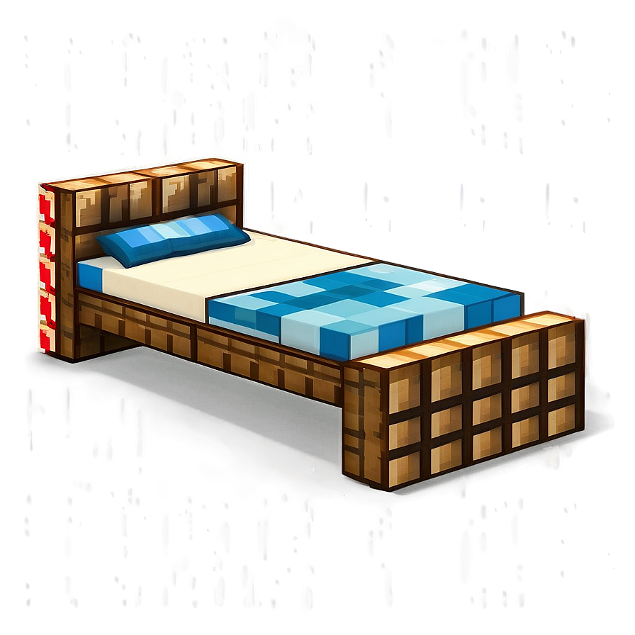 Minecraft Single Bed Png 06122024 PNG image