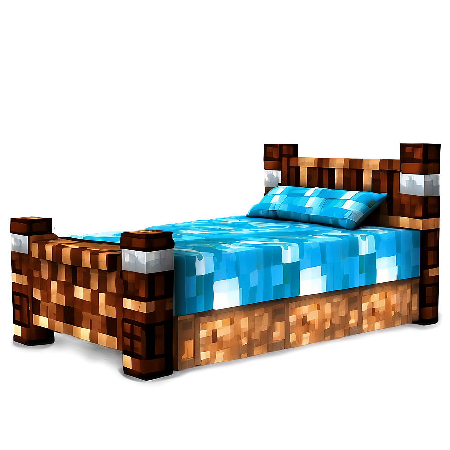 Minecraft Single Bed Png 06122024 PNG image