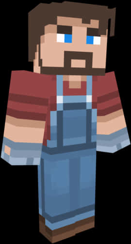 Minecraft Skin Bearded Farmer PNG image