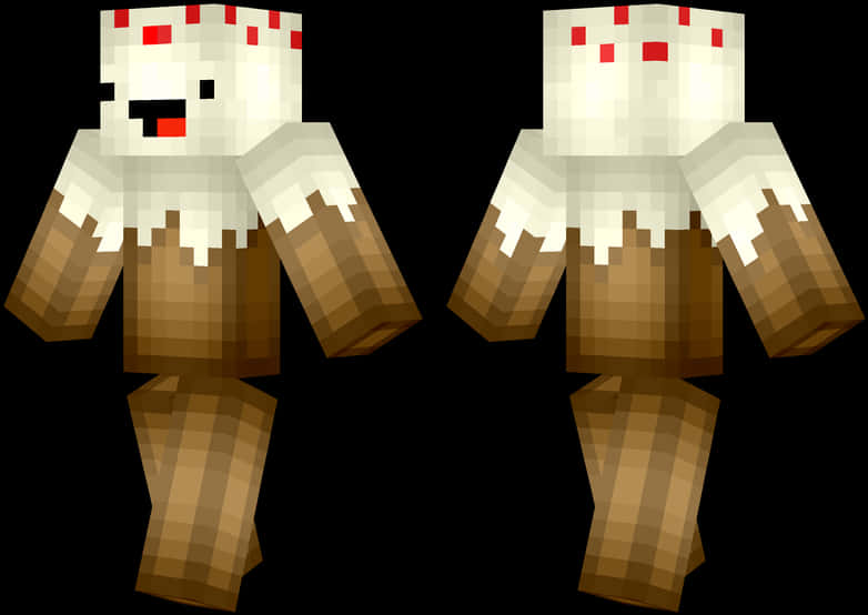 Minecraft_ Skin_ Cake_ Golem PNG image