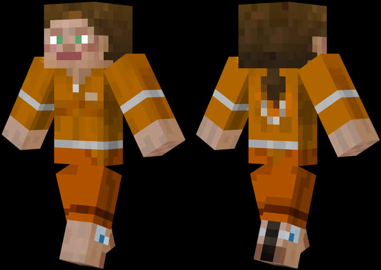 Minecraft_ Skin_ Orange_ Space_ Suit PNG image