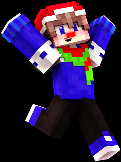 Minecraft Skin Santa Hat Character PNG image