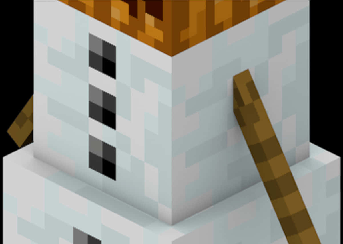 Minecraft_ Snow_ Golem_ Pumpkin_ Head_ Detail PNG image