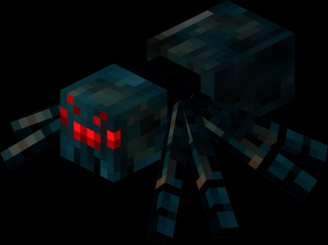 Minecraft_ Spider_ In_ Darkness PNG image