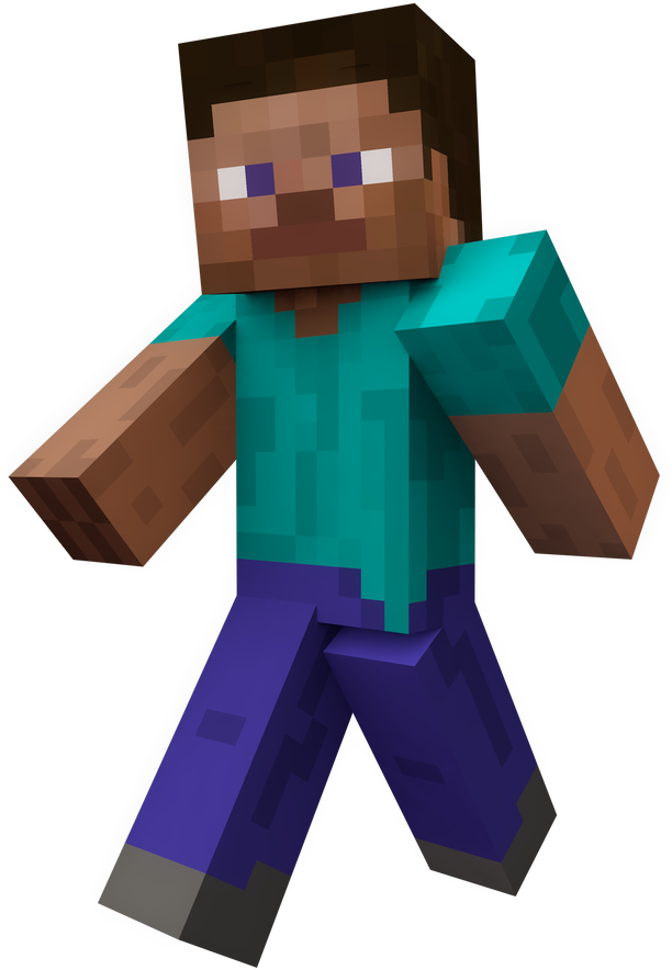 Minecraft Steve Character Model PNG image