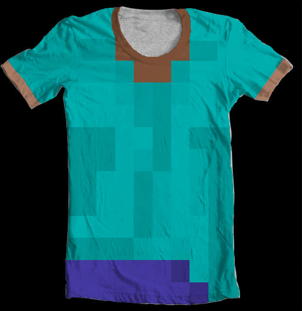 Minecraft Steve Costume T Shirt PNG image