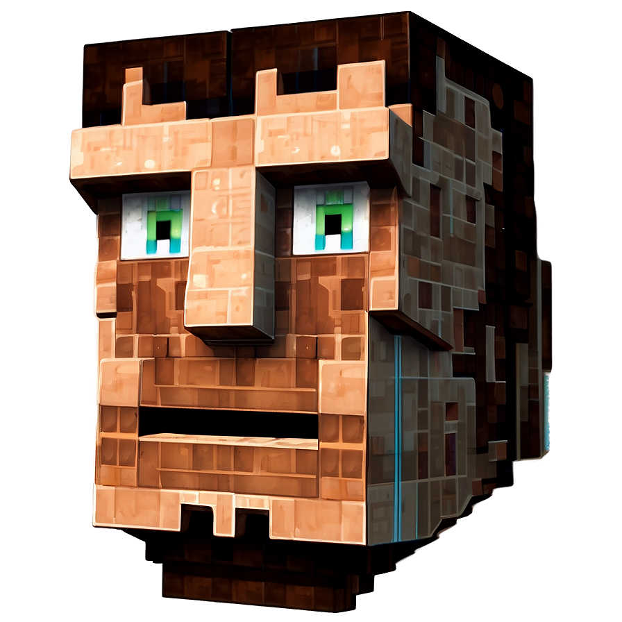 Minecraft Steve Head Blueprint Png Tvu71 PNG image