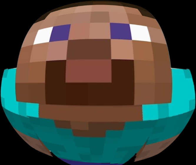 Minecraft_ Steve_ Head_ Closeup PNG image