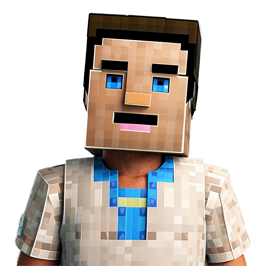 Minecraft Steve Head Costume Png Ysm PNG image