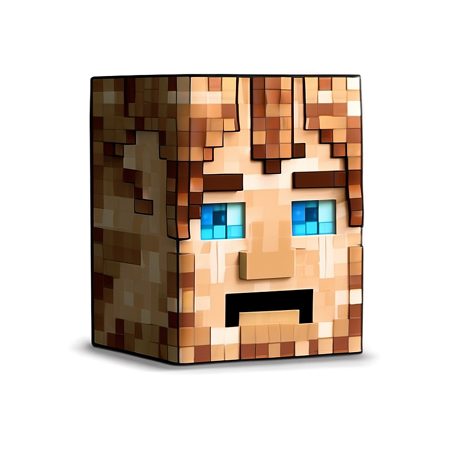 Minecraft Steve Head Cutout Png 06282024 PNG image