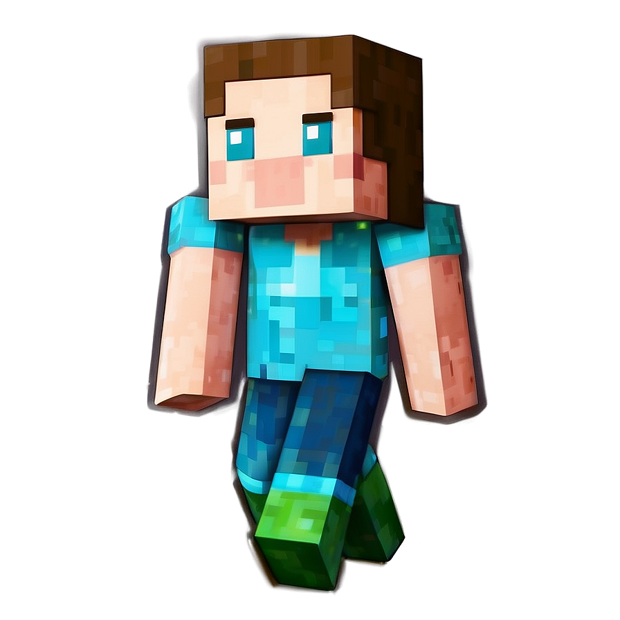 Minecraft Steve With Diamond Block Png Tls68 PNG image