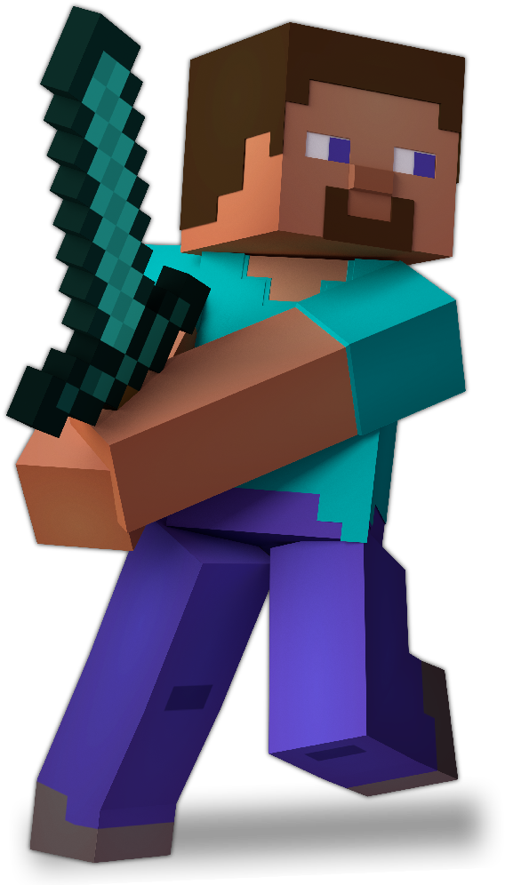 Minecraft Steve With Sword PNG image