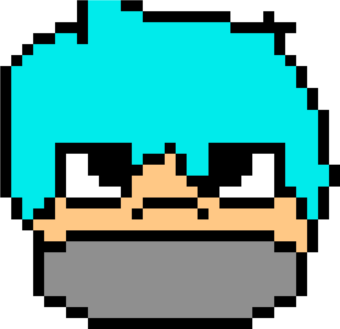 Minecraft Style Pixelated Face PNG image