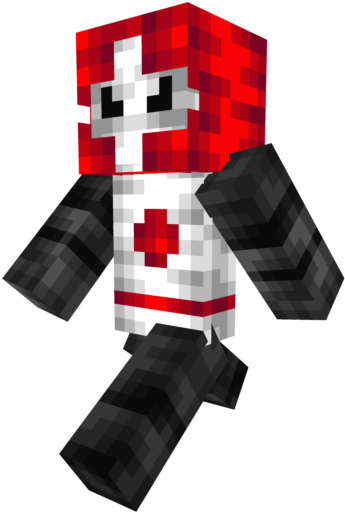 Minecraft Style Red Mushroom Character PNG image