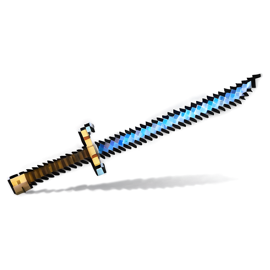 Minecraft Sword In Action Scene Png Mcc42 PNG image