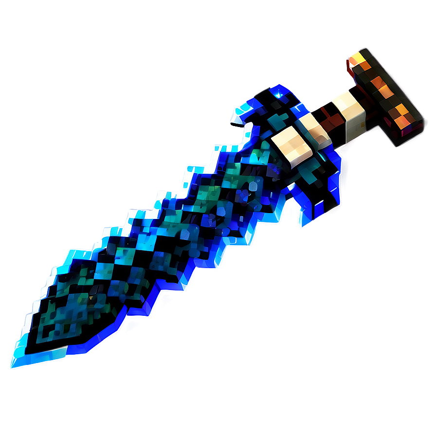 Minecraft Sword With Effects Png Wjx24 PNG image