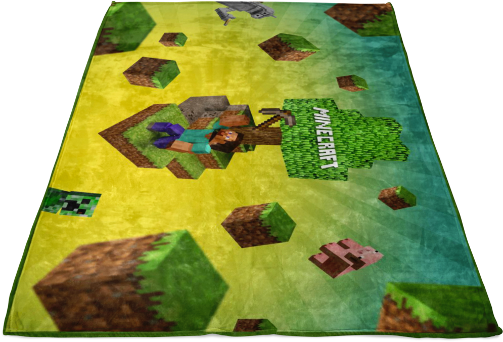 Minecraft Themed Blanket Design PNG image