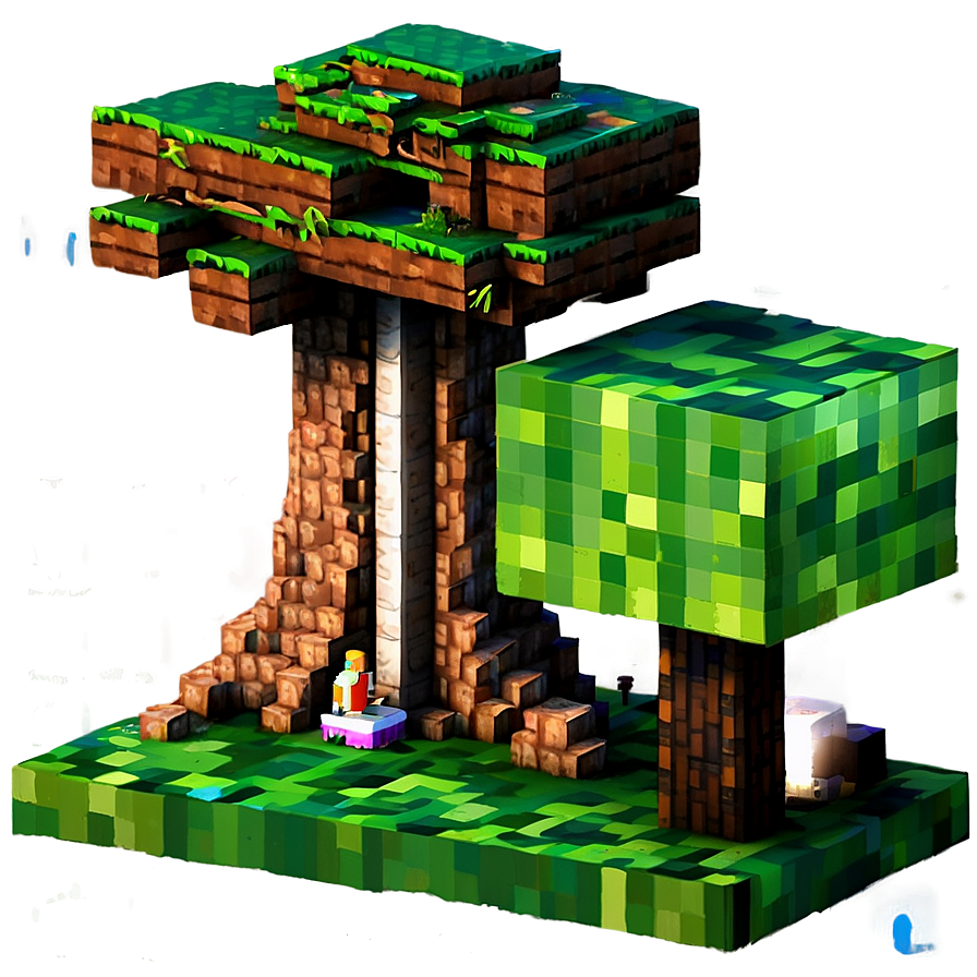 Minecraft Tree With House Png 55 PNG image