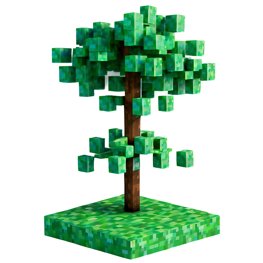 Minecraft Tree With Vines Png 06122024 PNG image