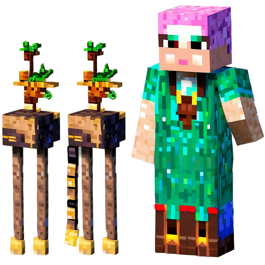 Minecraft Villager In Desert Png 12 PNG image