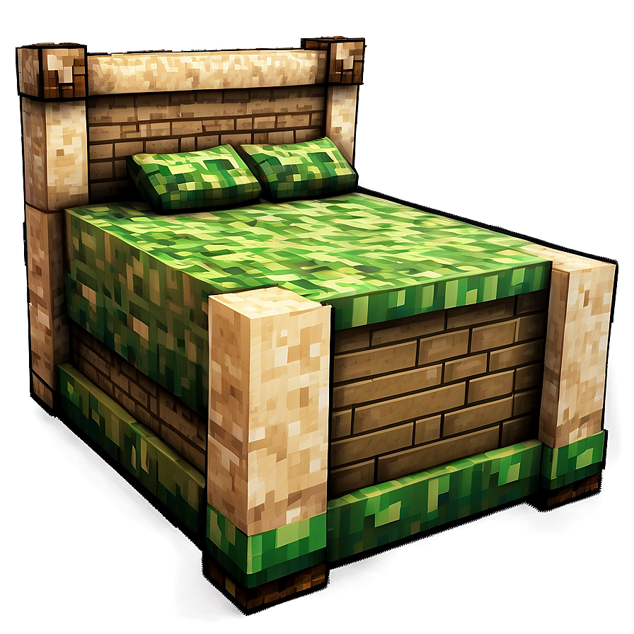 Minecraft Wooden Bed Png Kbp45 PNG image