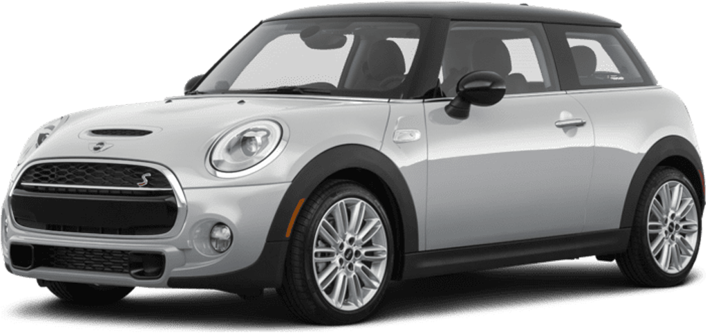 Mini Cooper Silver Side View PNG image