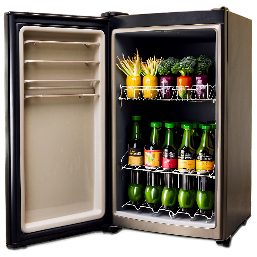 Mini Fridge With Vegetable Drawer Png 06132024 PNG image