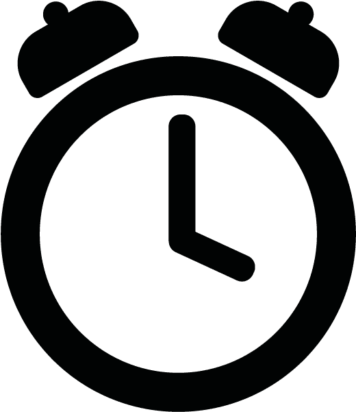 Minimalist Alarm Clock Icon PNG image