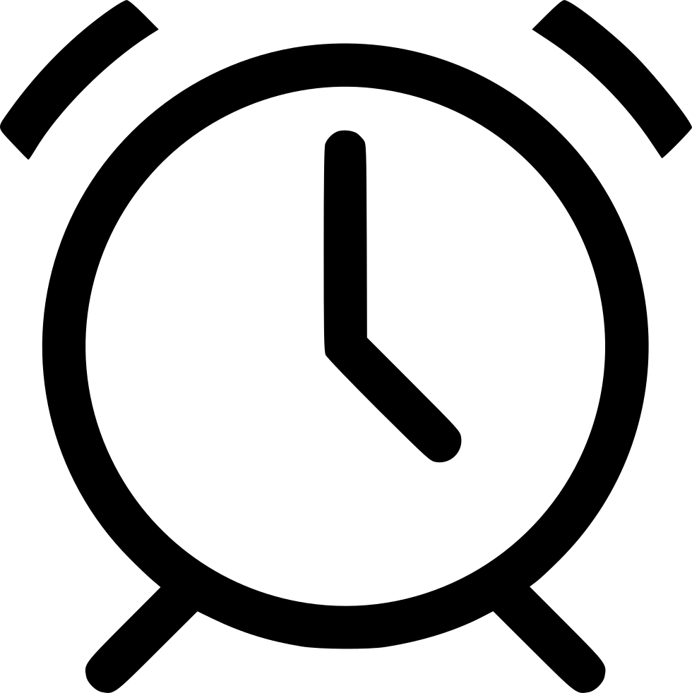 Minimalist Alarm Clock Icon PNG image