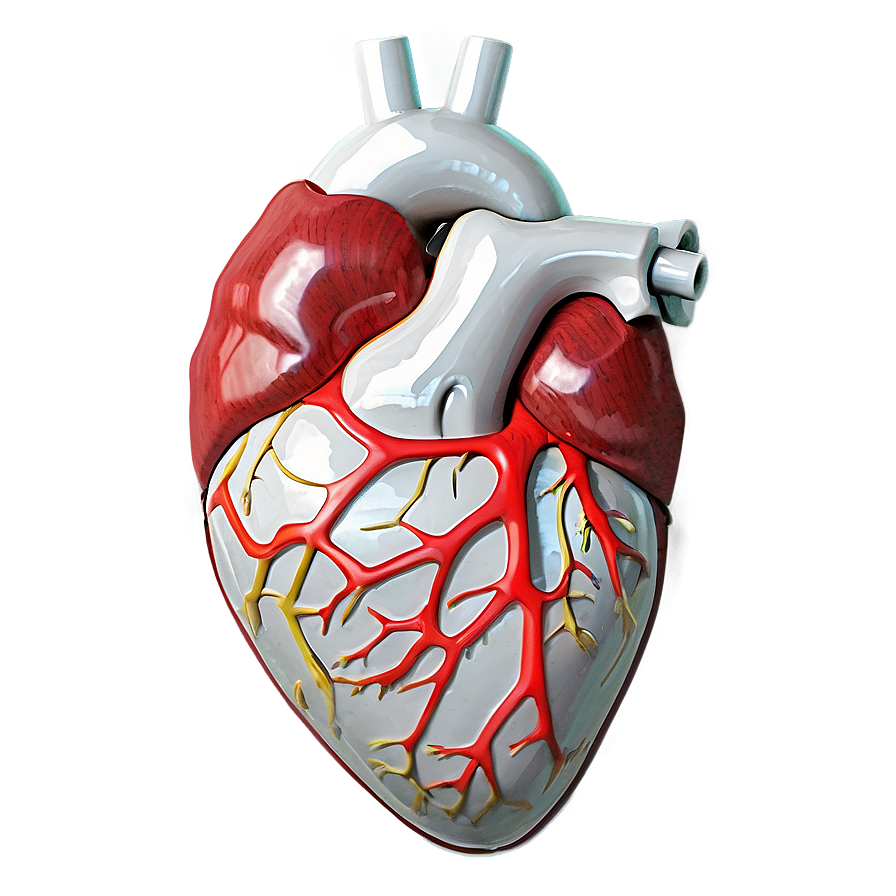 Minimalist Anatomical Heart Png 06122024 PNG image