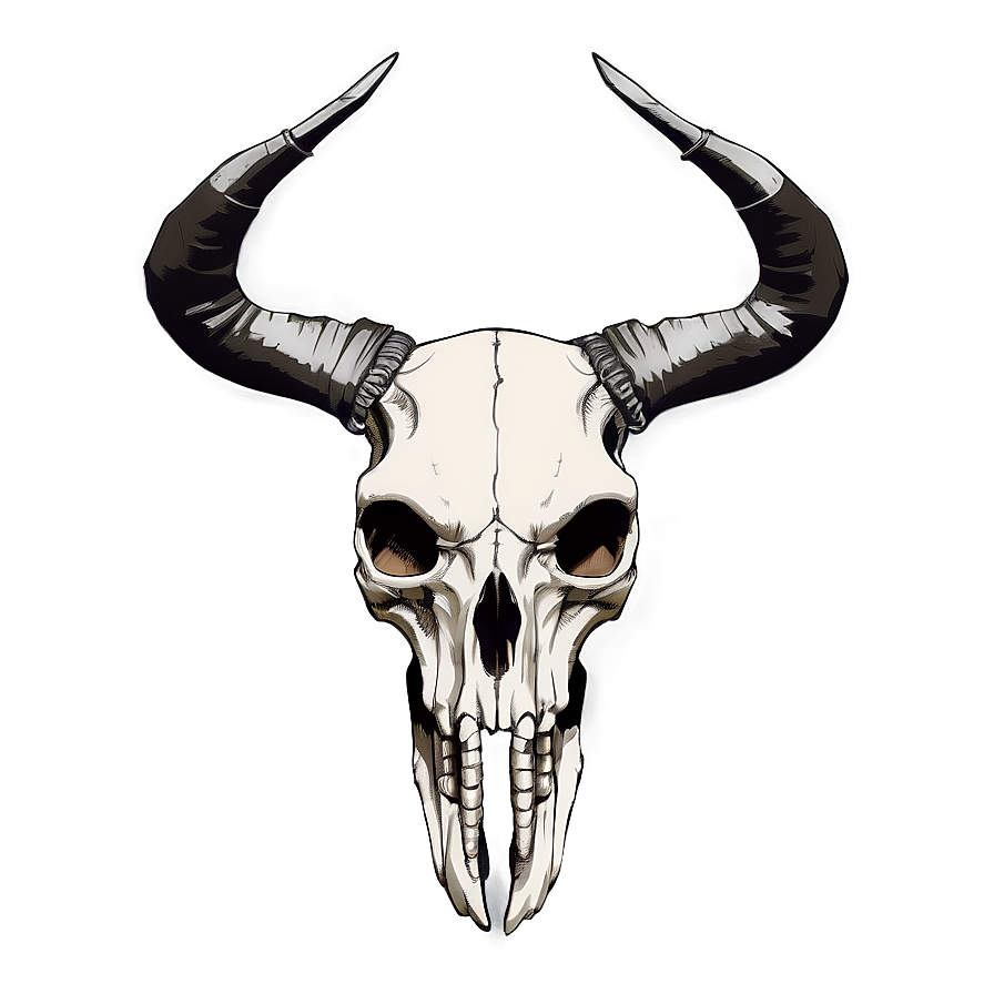 Minimalist Animal Skull Png 06282024 PNG image