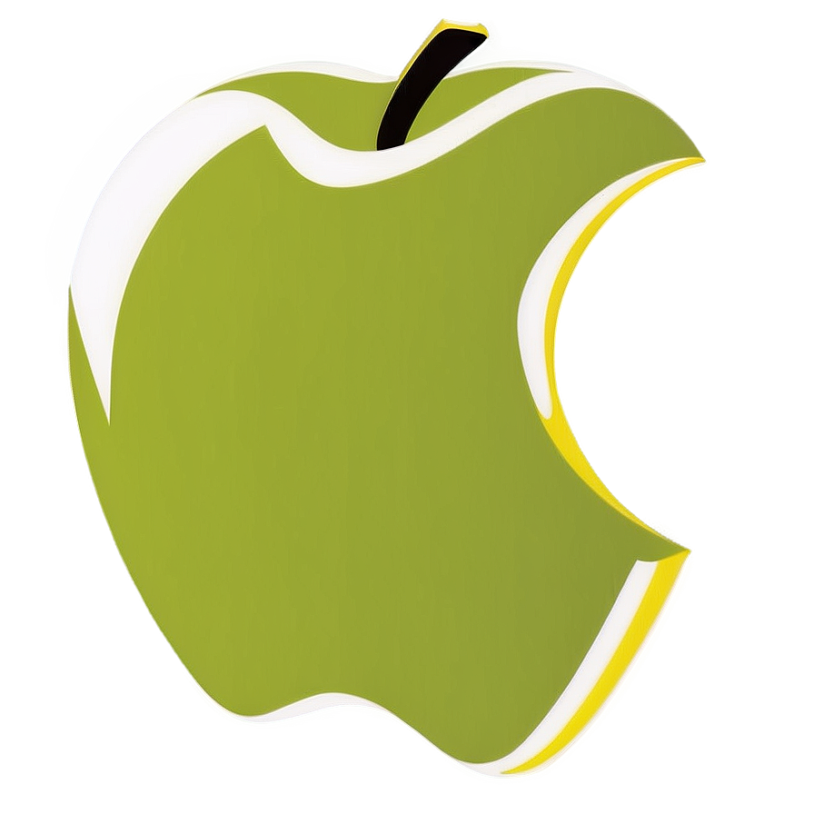 Minimalist Apple Logo Silhouette Png 05232024 PNG image