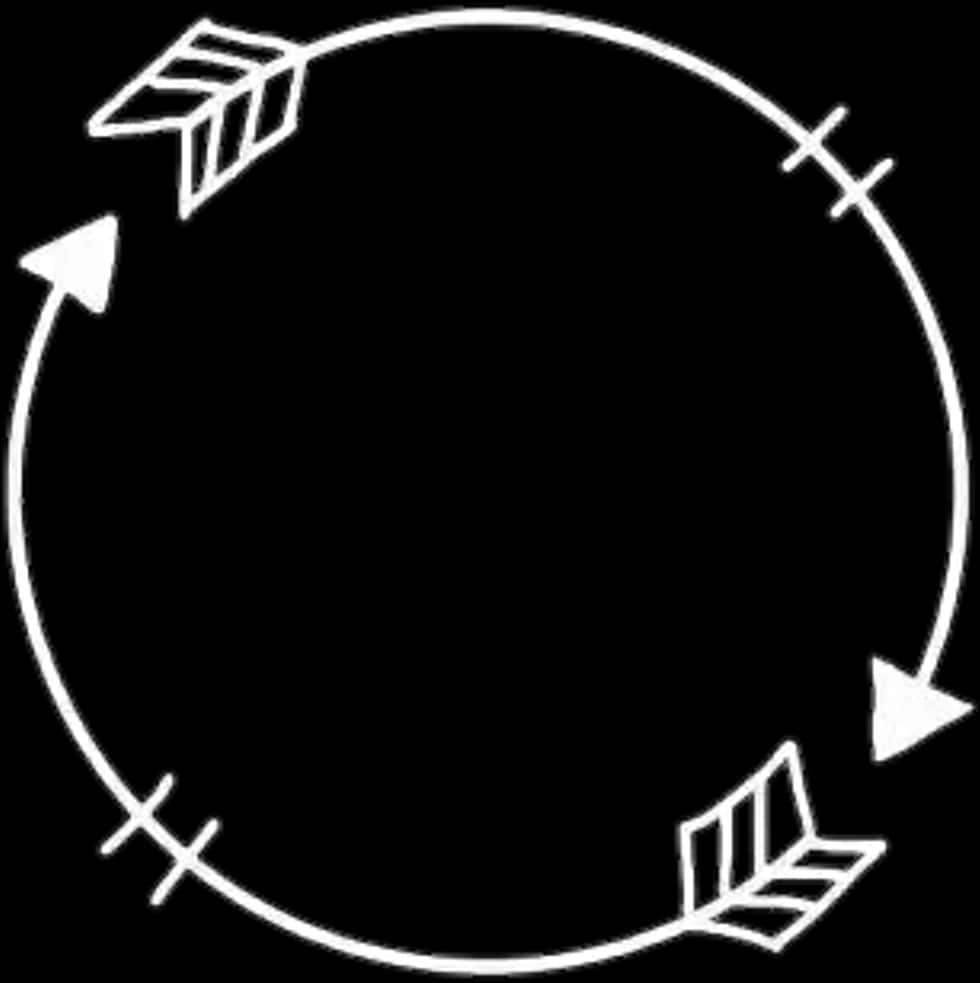 Minimalist Arrow Circle Design PNG image