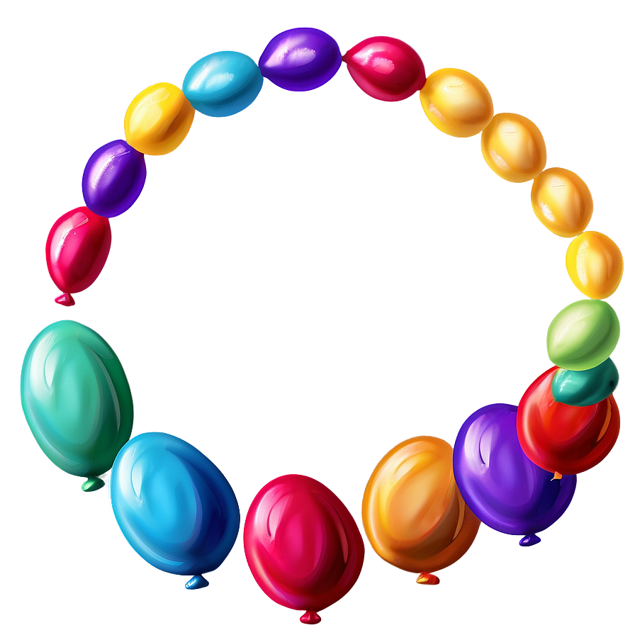 Minimalist Balloon Garland Design Png 06282024 PNG image